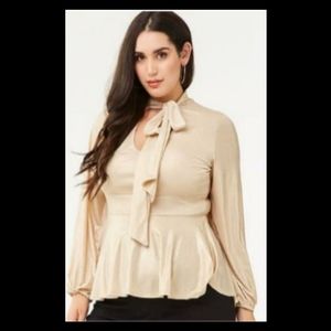 FIND ME PLUS PEPLUM TOP